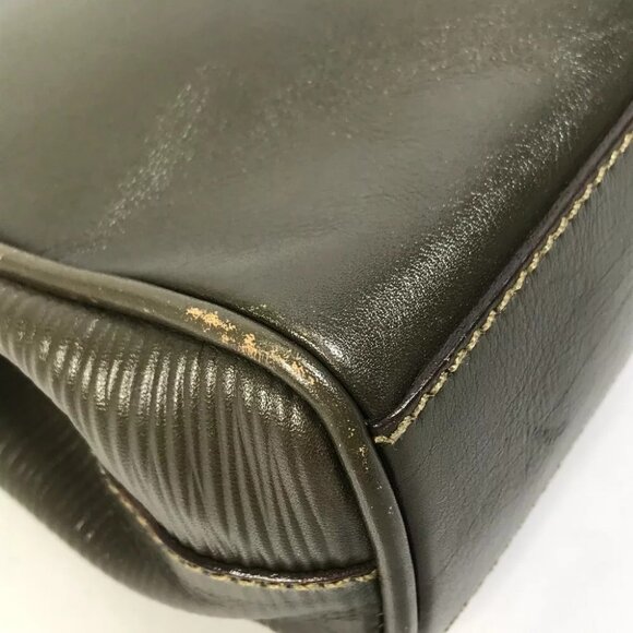 FENDI Hand Bag vintage Bag 2WAY Crossbody Shoulder Bag Leather khaki - Picture 9 of 16